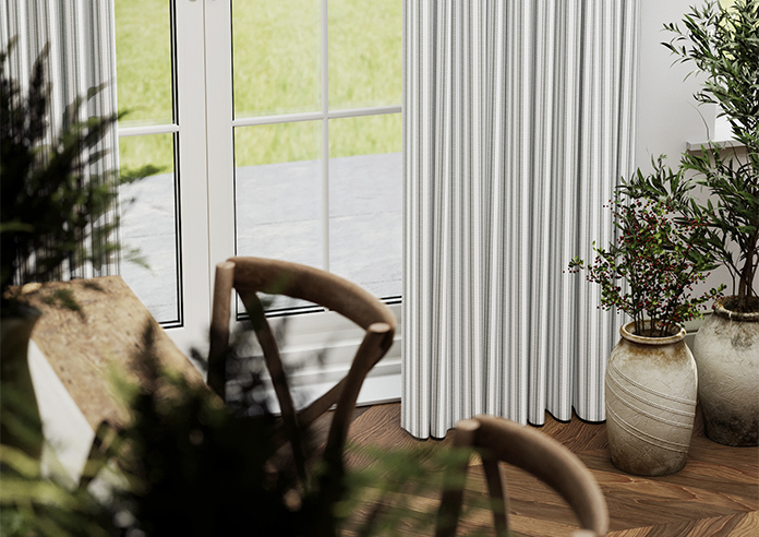 Lace Stripes, Grey - Made to Measure Curtains - Image 5